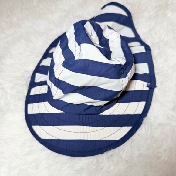 Pottery Barn Kids Other - Pottery Barn Kids Baby Sun Hat Blue White Stripe 3-12M UPF Beach Hat